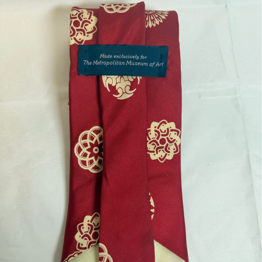 Vintage Red Patterned Tie from Met Museum